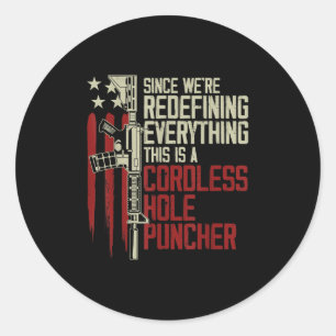 Sticker Rond Les Hommes Redéfinissaient Tout C'Est Sans Cordure