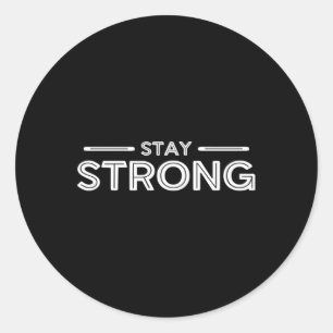 Sticker Rond Les Hommes Restent Forts Fitness Fitness Fitness E