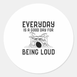 Sticker Rond Les Idéas du poison   Drummer Drumming Band