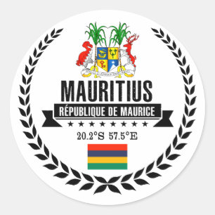 Sticker Rond Les Îles Maurice