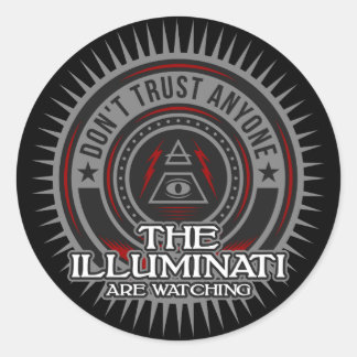 Sticker Rond Les illuminés regardent ne font confiance à person