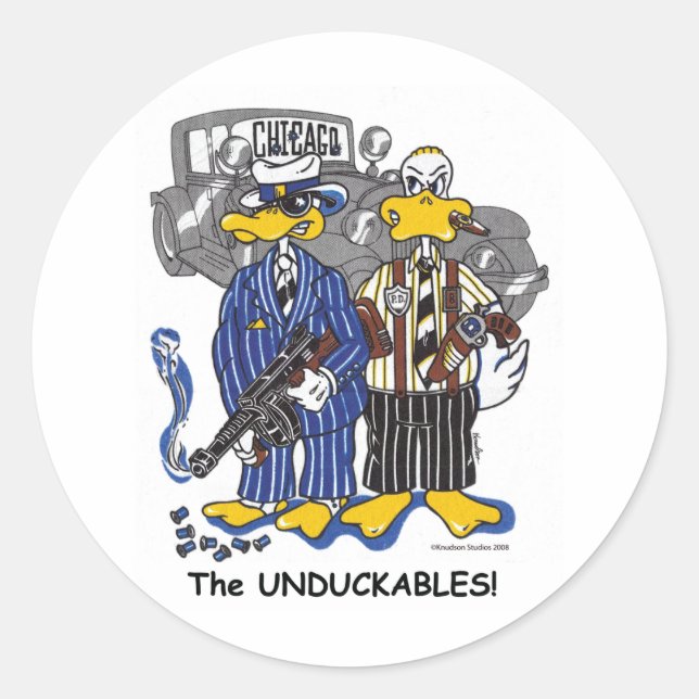Sticker Rond Les intouchables de Chicago (Devant)