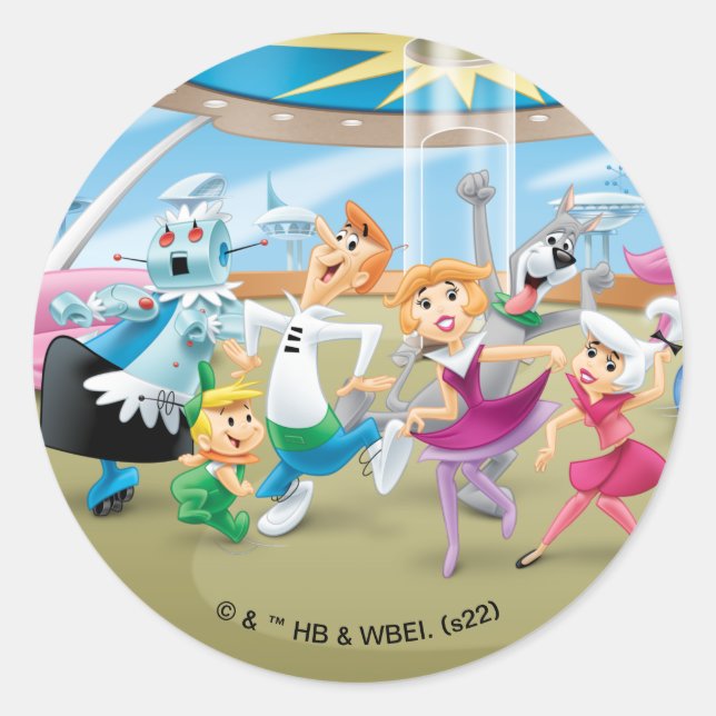 Sticker Rond Les Jetsons | Family Dance Party (Devant)
