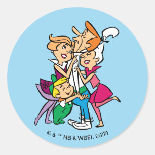 Sticker Rond Les Jetsons   La famille
