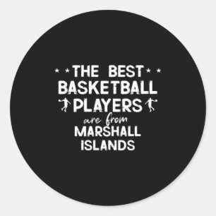 Sticker Rond Les joueurs de basket sont de l'île Marshall