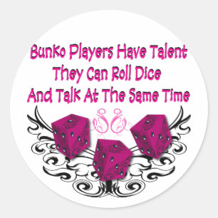 Sticker Rond Les joueurs de Bunko ont du talent