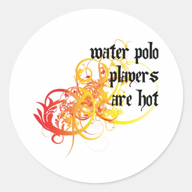 Sticker Rond Les Joueurs De Water Polo Sont Chauds (Devant)
