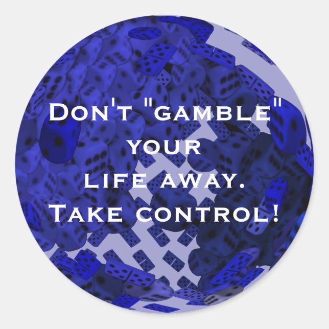 Sticker Rond Les joueurs Dice cadeaux (Devant)