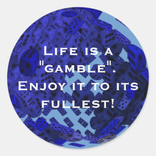 Sticker Rond Les joueurs Dice cadeaux