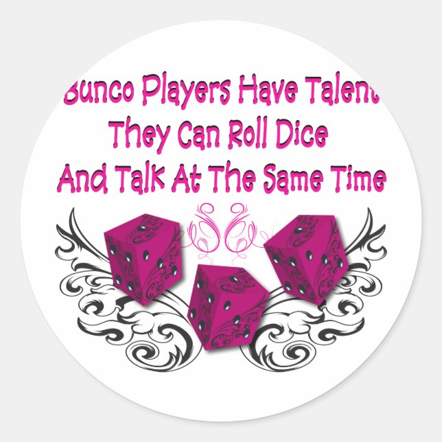 Sticker Rond les joueurs du bunco ont du talent #2 (Devant)