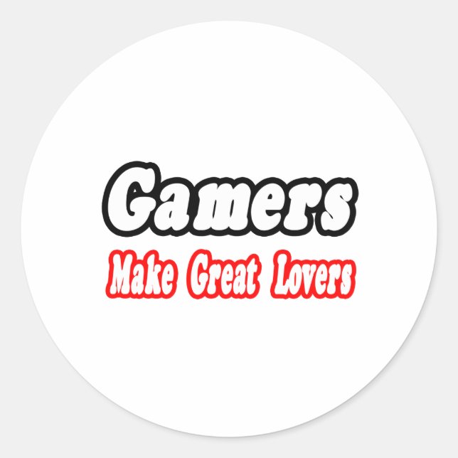 Sticker Rond Les joueurs font de grands amoureux (Devant)
