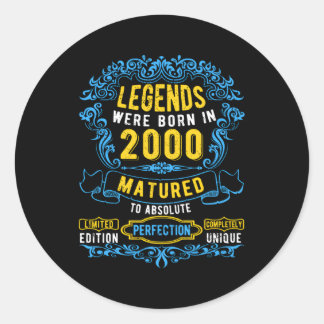Sticker Rond Les Légendes Sont Nées En 2000