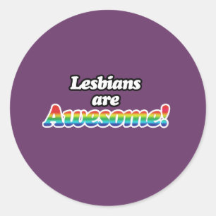 STICKER ROND LES LESBIENS SONT INCONTOURNABLES