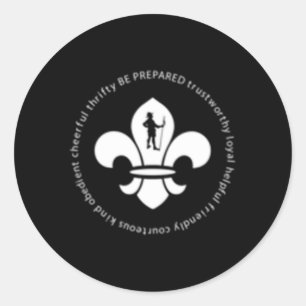 Sticker Rond Les Lois Scout Emblème Pour Les Scouts Pour Et