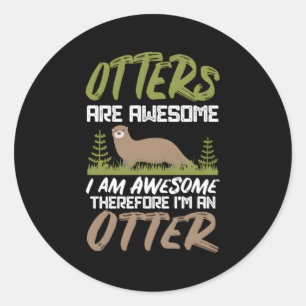 Sticker Rond Les Loutres Hilaires Sont Magnifiques 4 Ventilateu