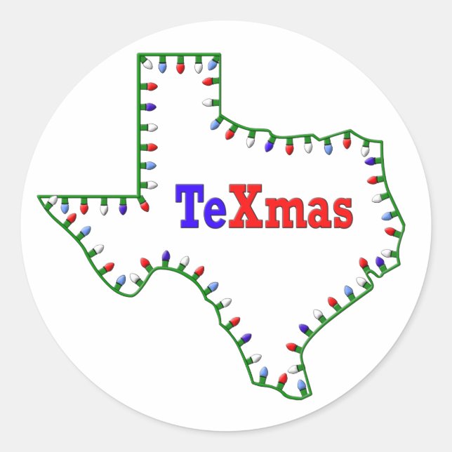 Sticker Rond Les lumières de Noël (Devant)