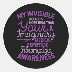 Sticker Rond Les Maladies Invisibles Sont Une Sensibilisation R