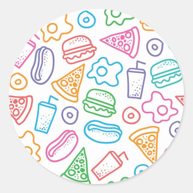 Sticker Rond Les Malbouffe (Devant)
