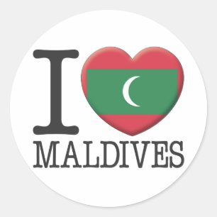 Sticker Rond Les Maldives