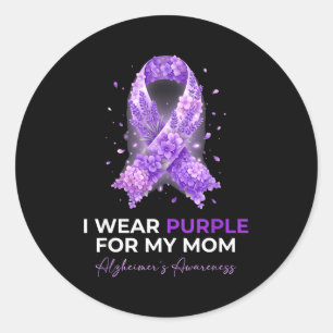 Sticker Rond Les mamans maman portent du violet pour la maladie