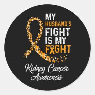Sticker Rond Les Maris combattent Mon combat Conscience du canc
