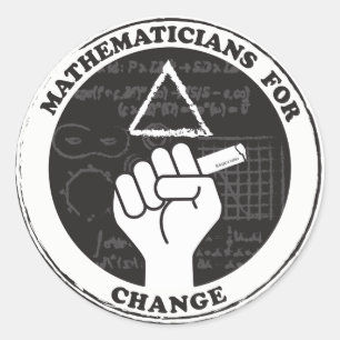 Sticker Rond Les mathématiciens du Changement