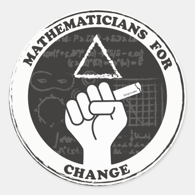 Sticker Rond Les mathématiciens du Changement (Devant)