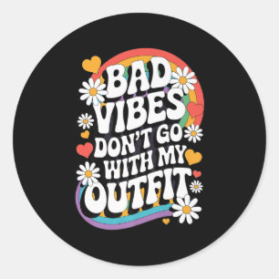Sticker Rond Les mauvaises vidéos ne vont pas avec ma tenue Ret