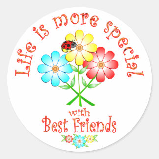 Sticker Rond Les meilleurs amis sont spéciaux