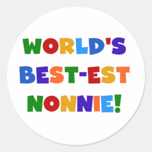 Sticker Rond Les meilleurs cadeaux de couleur vive Nonnie du mo