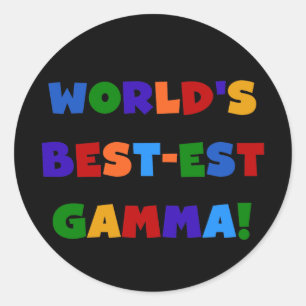 Sticker Rond Les meilleurs cadeaux Gamma Bright Colors du monde