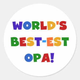 Sticker Rond Les meilleurs cadeaux Opa Bright Colors du monde