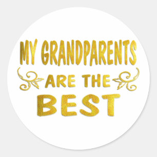 Sticker Rond Les meilleurs grands-parents
