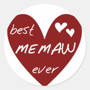 Sticker Rond Les meilleurs T-shirts et cadeaux de Memaw de