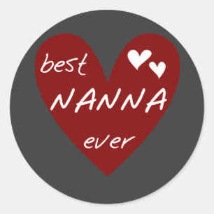 Sticker Rond Les meilleurs T-shirts et cadeaux de Nanna de