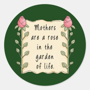 Sticker Rond Les mères sont un Rose