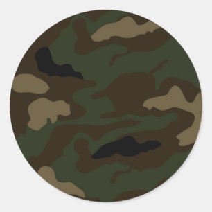Sticker Rond les militaires camouflent le motif