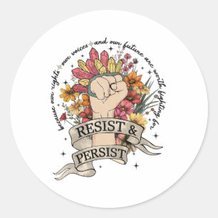 Sticker Rond Les opposants à Trump s'opposent aux droits des fe