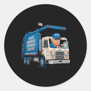Sticker Rond Les ordures de Trump font des ordures américaines