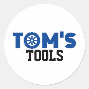 Sticker Rond Les outils de Tom