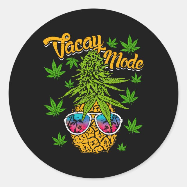 Sticker Rond Les papas contre le jardinage de mauvaises herbes  (Devant)