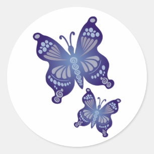 Sticker Rond Les papillons sont libres de voler ...