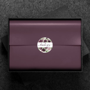 Sticker Rond Les passions de Moody   Merci de vin violet specta