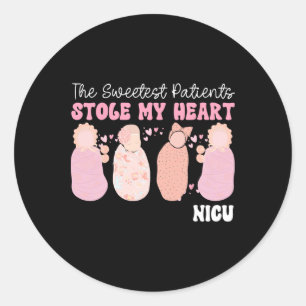 Sticker Rond Les patients les plus doux ont volé mon cœur Infir