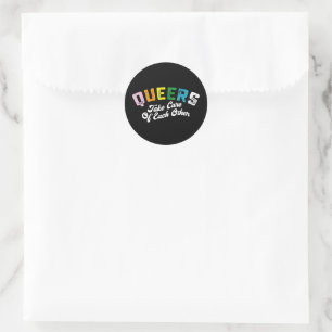 Sticker Rond Les pédés prennent soin les uns des autres LGBT Pr