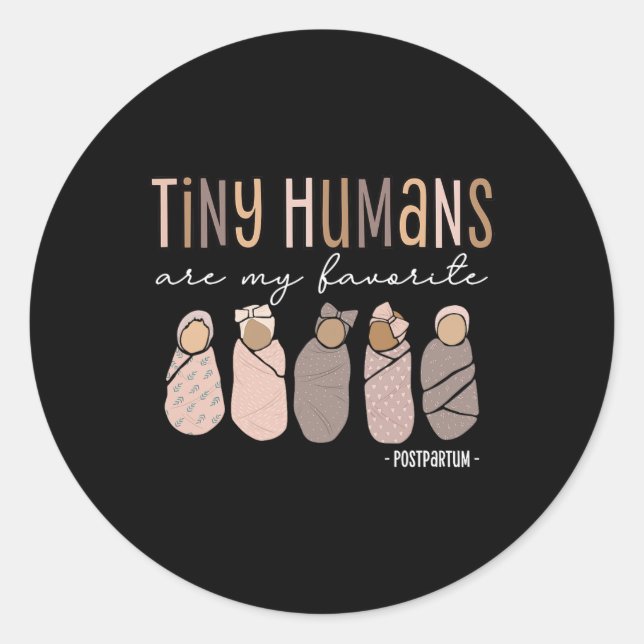 Sticker Rond Les Petits Humains Sont Ma Maternité Postpartum Pr (Devant)