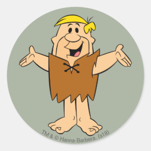 Sticker Rond Les Pierrafeu   Barney Rubble