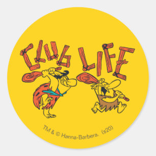 Sticker Rond Les Pierrafeu Fred & Barney - Club Life