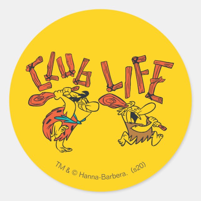 Sticker Rond Les Pierrafeu | Fred & Barney - Club Life (Devant)