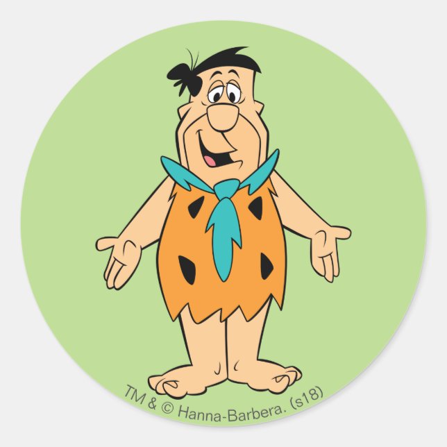 Sticker Rond Les Pierrafeu | Fred Flintstone (Devant)